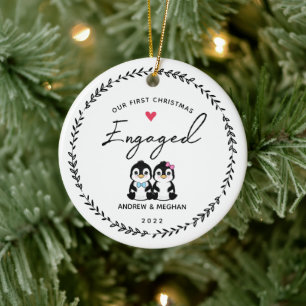 Vår första julklapp, Penguin Julgransprydnad Keramik