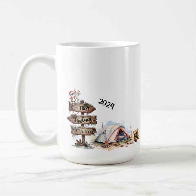 Vår första julklappade julklapp kaffemugg (Vänster)