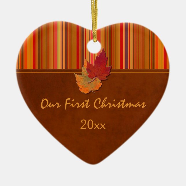 Vår första julminnessakprydnad julgransprydnad keramik (Framsidan)