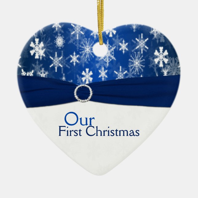 Vår första julminnessakprydnad julgransprydnad keramik (Framsidan)