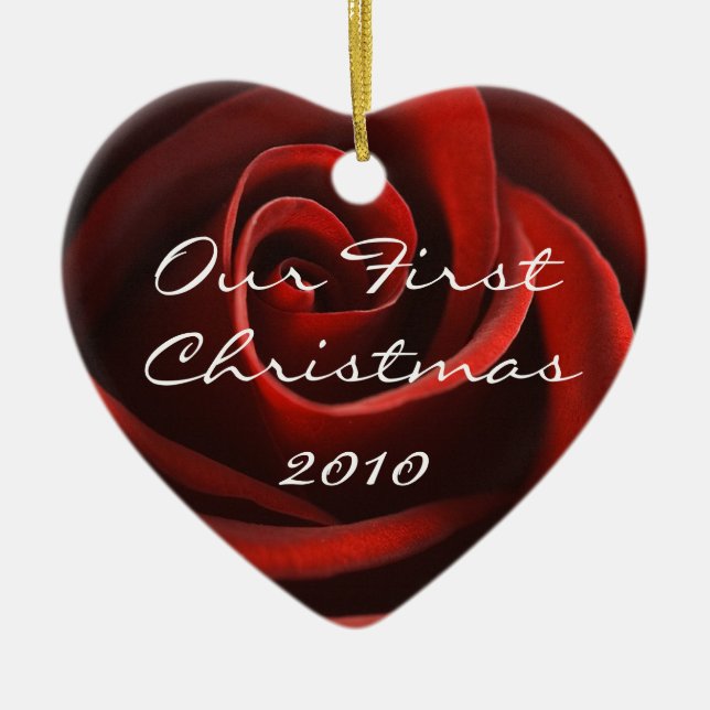 Vår första julprydnad julgransprydnad keramik (Framsidan)