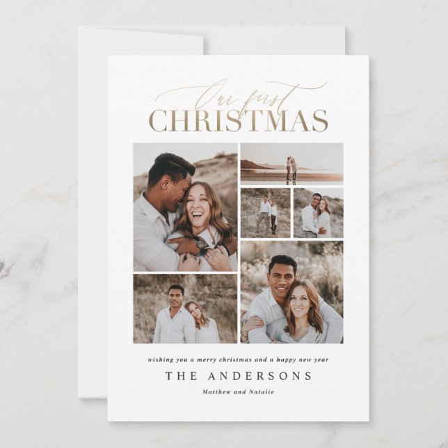 Vår första jultoma, nylydd tack kort (Framsida)