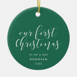 Vår första jultomte i Grönten Elegant Julgransprydnad Keramik