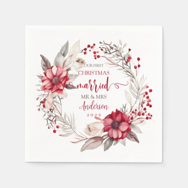 Vår första jultomte pappersservett (Framsidan)