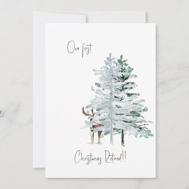 Vår första juluppsagda Woodland Hjort Julkort (Framsida)