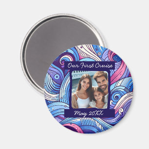 Vår första kraschfamilj, vårt foto Souvenir Magnet