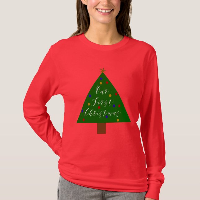 Vår första lilla julsötare t shirt (Framsida)