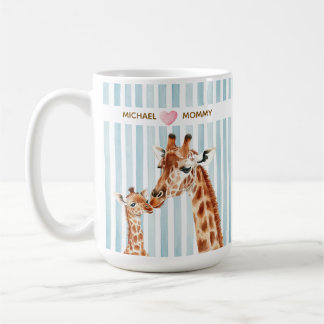 Vår första mormorsdagspresent Mamma och baby-giraf Kaffemugg