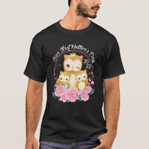 Vår första Mors dag 2022-matchande familj Uggla T Shirt