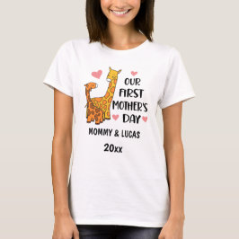 Vår första Mors dag Giraffe 2025 T Shirt
