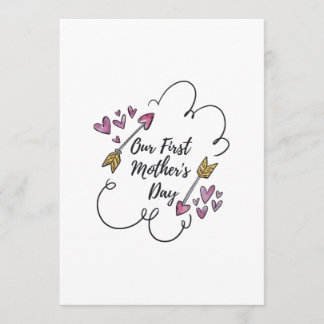 Vår första Mors dag Kort