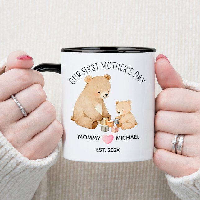 Vår första mors dag, Mamma och Baby Bear Coffee Mugg (Skapare uppladdad)