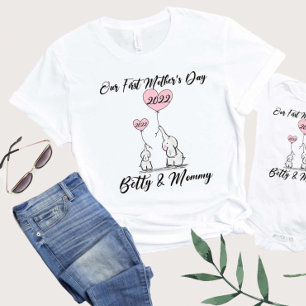 Vår första Mors dag, matchande Mamma och mig T Shirt