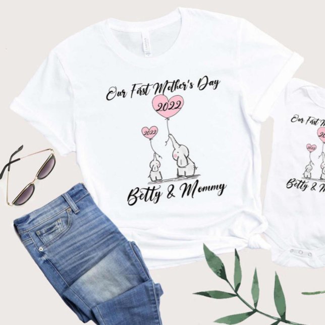 Vår första Mors dag, matchande Mamma och mig T Shirt (Skapare uppladdad)