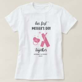 Vår första mors dag matchande nya mamma t shirt