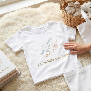 Vår Första Mors Dag Tillsammans Baby Fin Jersey T Shirt