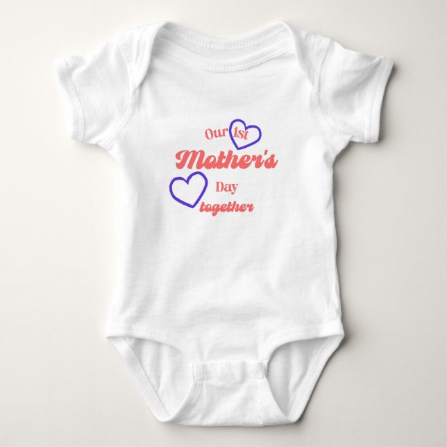 Vår första mors dag tillsammans Matchande  T Shirt (Framsida)