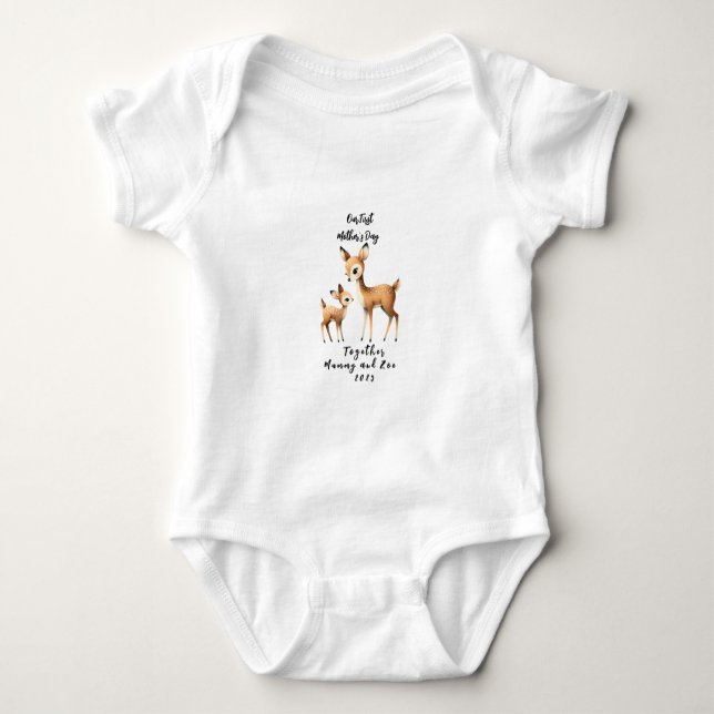 Vår första mors dag tillsammans t shirt (Framsida)