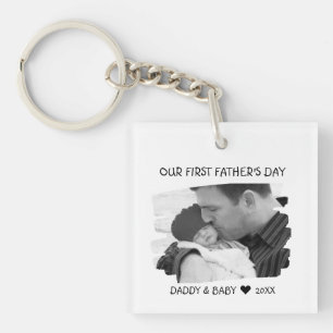 Vår första nya Fars dag-pappa och Baby-foto