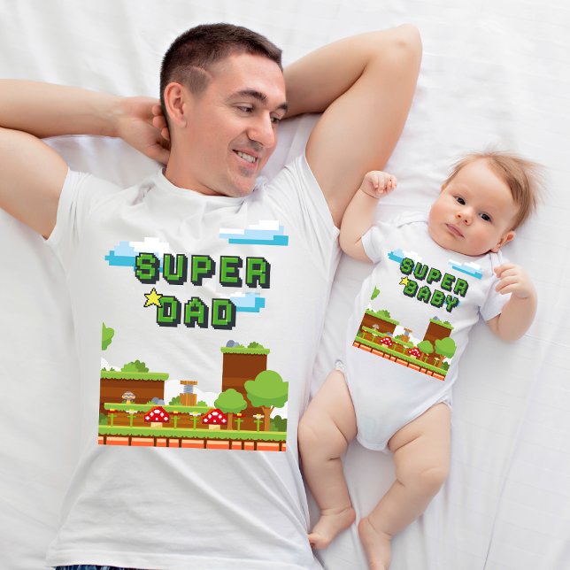 Vår första nya Fars dag-pappa och Baby-matchning T Shirt (Skapare uppladdad)