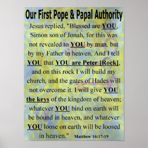 Vår första Pope & påvliga myndighetsaffisch Poster
