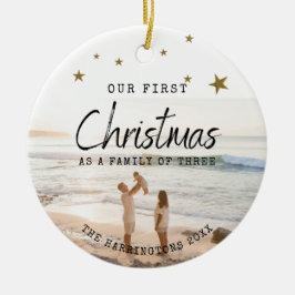 Vår första prydnadsföremål i julklapp julgransprydnad keramik