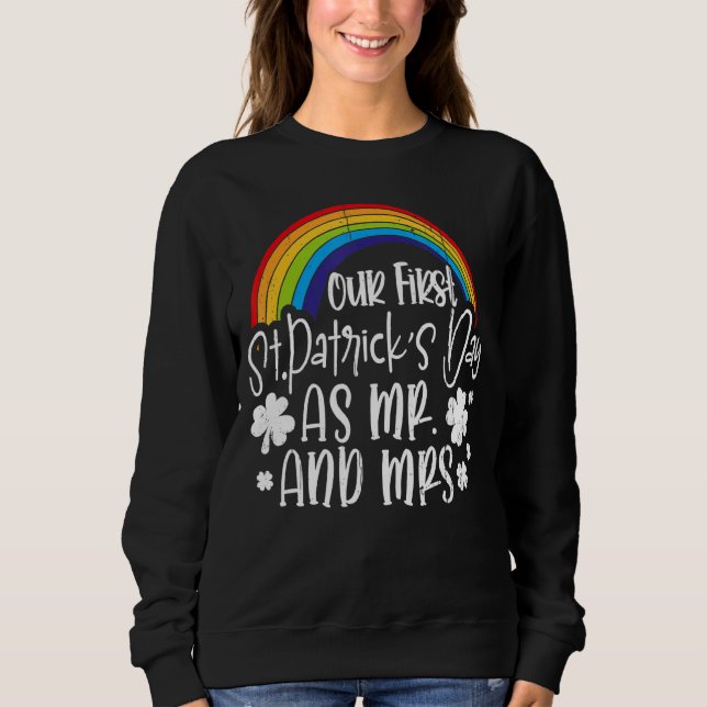 Vår första St patricks day, fru Matching, fru M T Shirt (Framsida)
