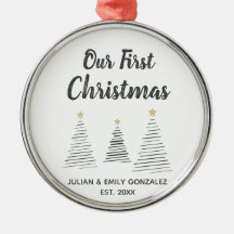 Vår första svarta och vita Elegant Träd