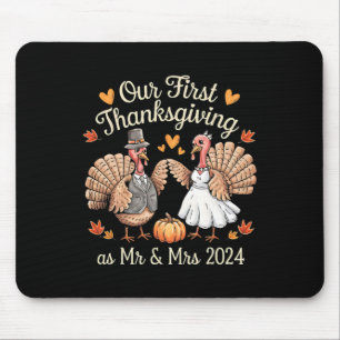 Vår första Thanksgiving som herr och fru Newlyweds Musmatta