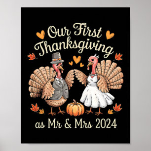 Vår första Thanksgiving som herr och fru Newlyweds Poster