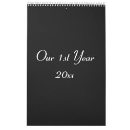 Vår förstaårs foto bröllopskalender kalender