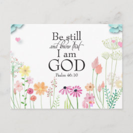 Var fortfarande kvar | Psalms Christian Flower Vykort