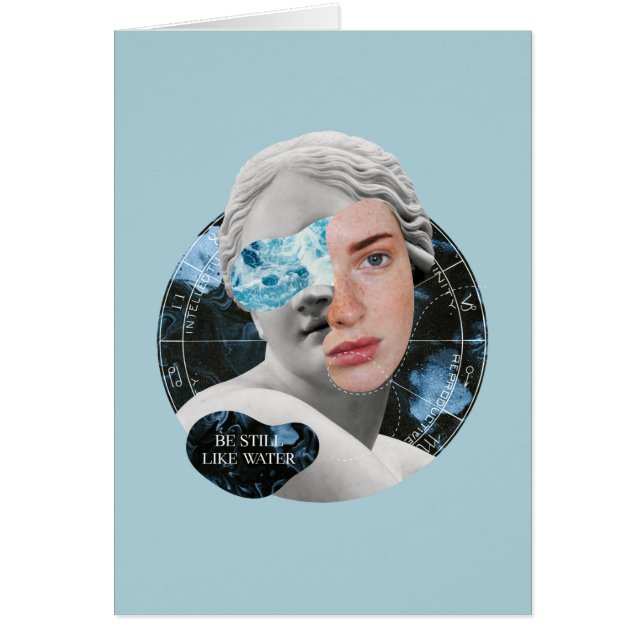 Var fortfarande som att Vatten kollage alla yrken Hälsningskort (Framsidan)