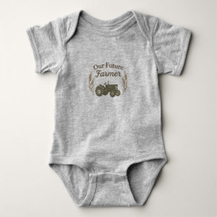 Vår framtida jordbrukare Rustic Farm Baby Bodyko T Shirt
