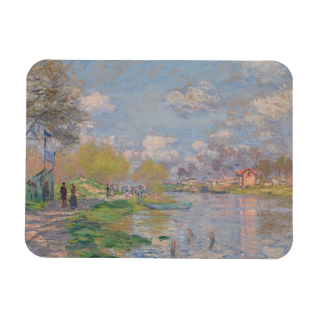 Vår från Seine av Claude Monet Magnet (Horisontell)