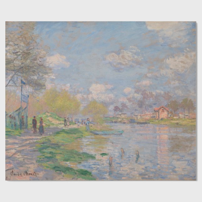 Vår från Seine av Claude Monet Presentpapper (Platt)