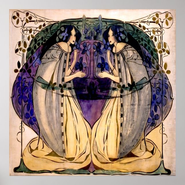 Vår - Frances MacDonald Poster (Framsidan)