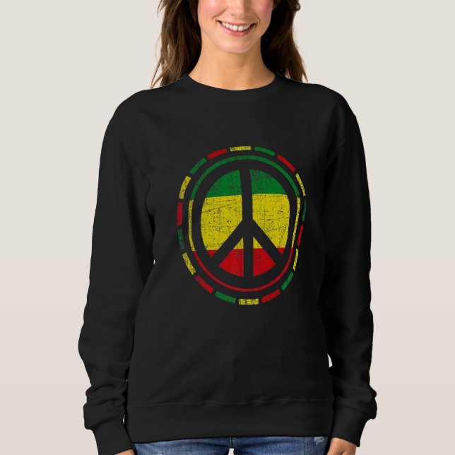 Var fredliga Rasta Färg T Shirt (Framsida)