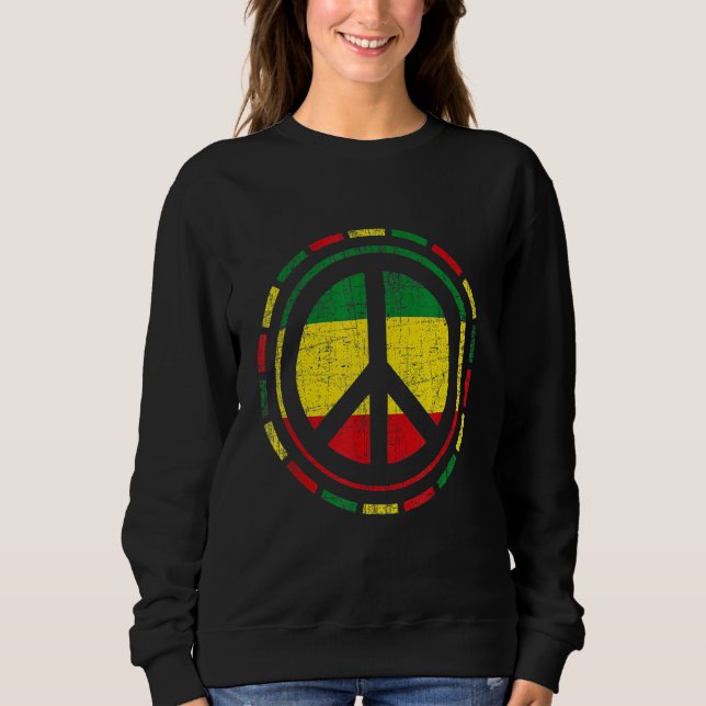 Var fredliga Rasta Färg T Shirt (Framsida)