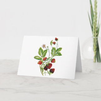 Vår Fresh Strawbär Embroidery Helgkort