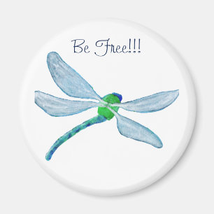 Var fri Dragonfly Magnet