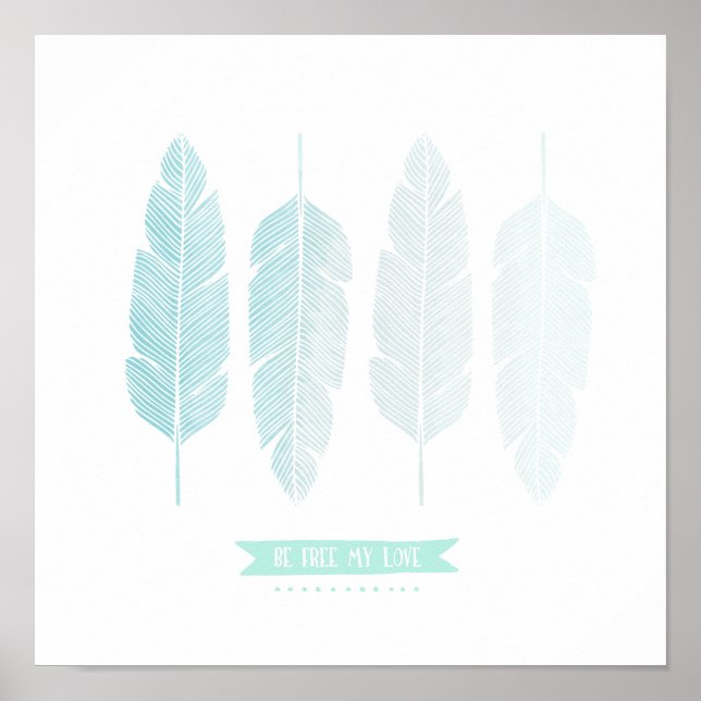 Var fri min Kärlek. Nursery Decor. Poster (Framsidan)