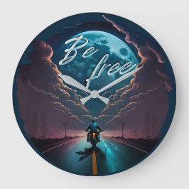 Var fri | Motorcykel med enkelljus Stor Klocka