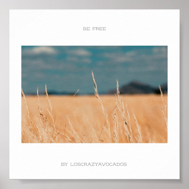 Var fri Savannah Golden Grass-Afrika Poster (Framsidan)