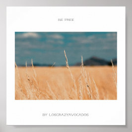 Var fri Savannah Guldgräs Afrika Affisch