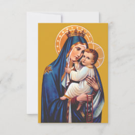 Vår Fru av berget Karmel Helgonkort | Ave Maria Tack Kort
