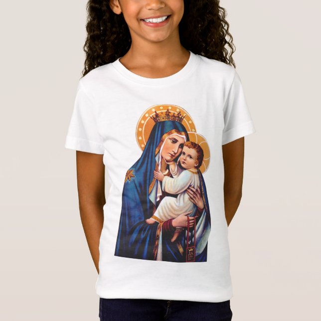 Vår Fru av berget Karmels andaktskonst T Shirt (Framsida)