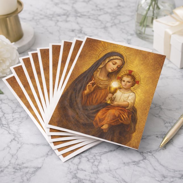 Vår Fru av det Allraheligaste Sakramentet Maria Je Vykort (Skapare uppladdad)