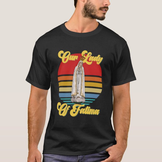 Vår Fru av Fatima Mariakattolska T Shirt (Framsida)