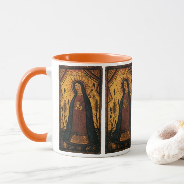 Vår Fru av Guadalupe av Pedro Antonio Fresquis Mugg (Med munk)